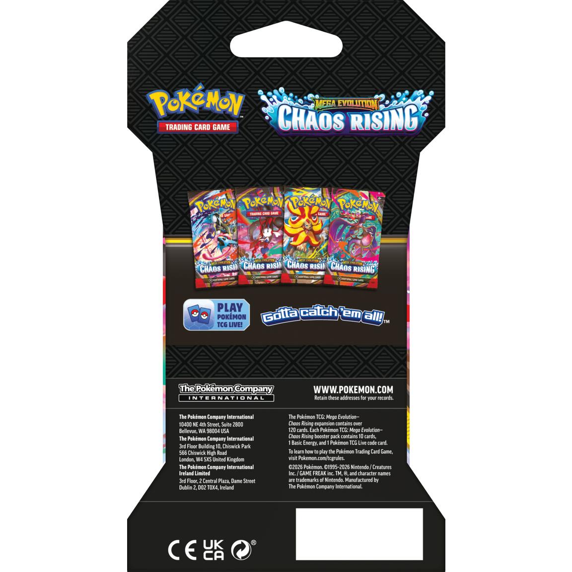 Pokémon TCG: Mega Evolution—Chaos Rising Sleeved Booster Pack (Factory Sealed)