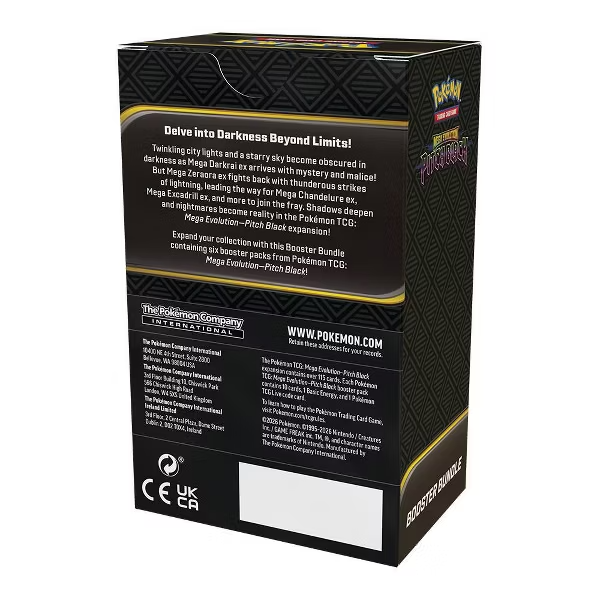 Pokemon TCG Mega Evolution Pitch Black Booster Bundle (Factory Sealed)