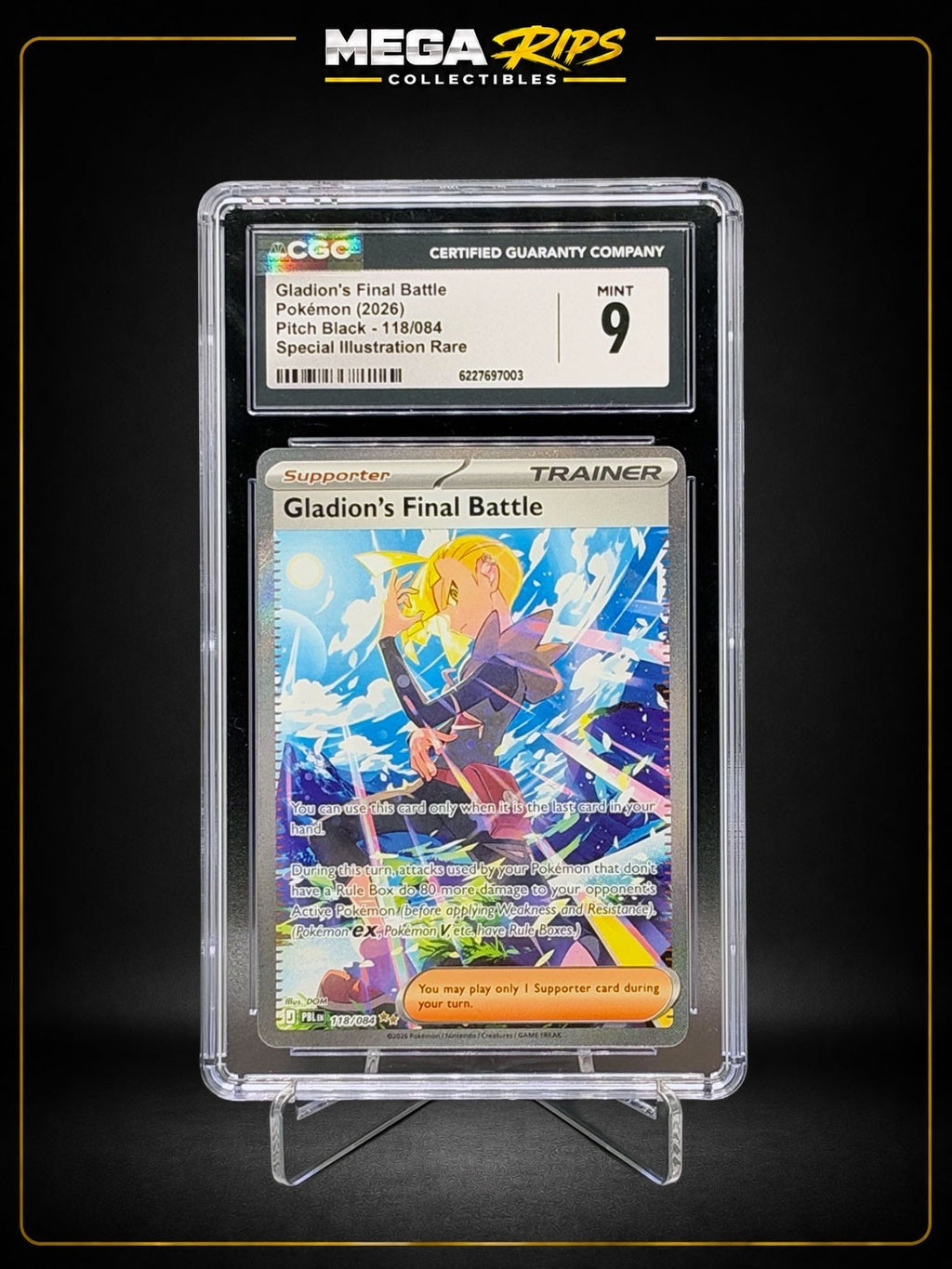 2026 Pokémon Pitch Black Gladion's Final Battle 118/084 CGC 9 SIR