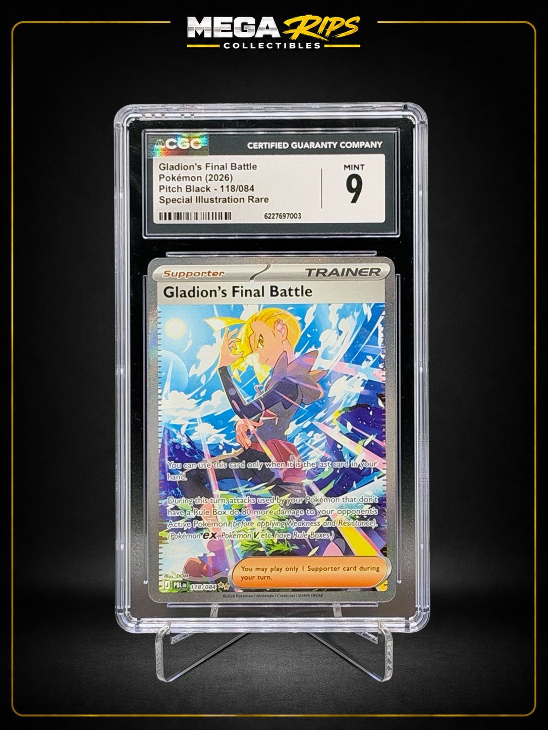 2026 Pokémon Pitch Black Gladion's Final Battle 118/084 CGC 9 SIR