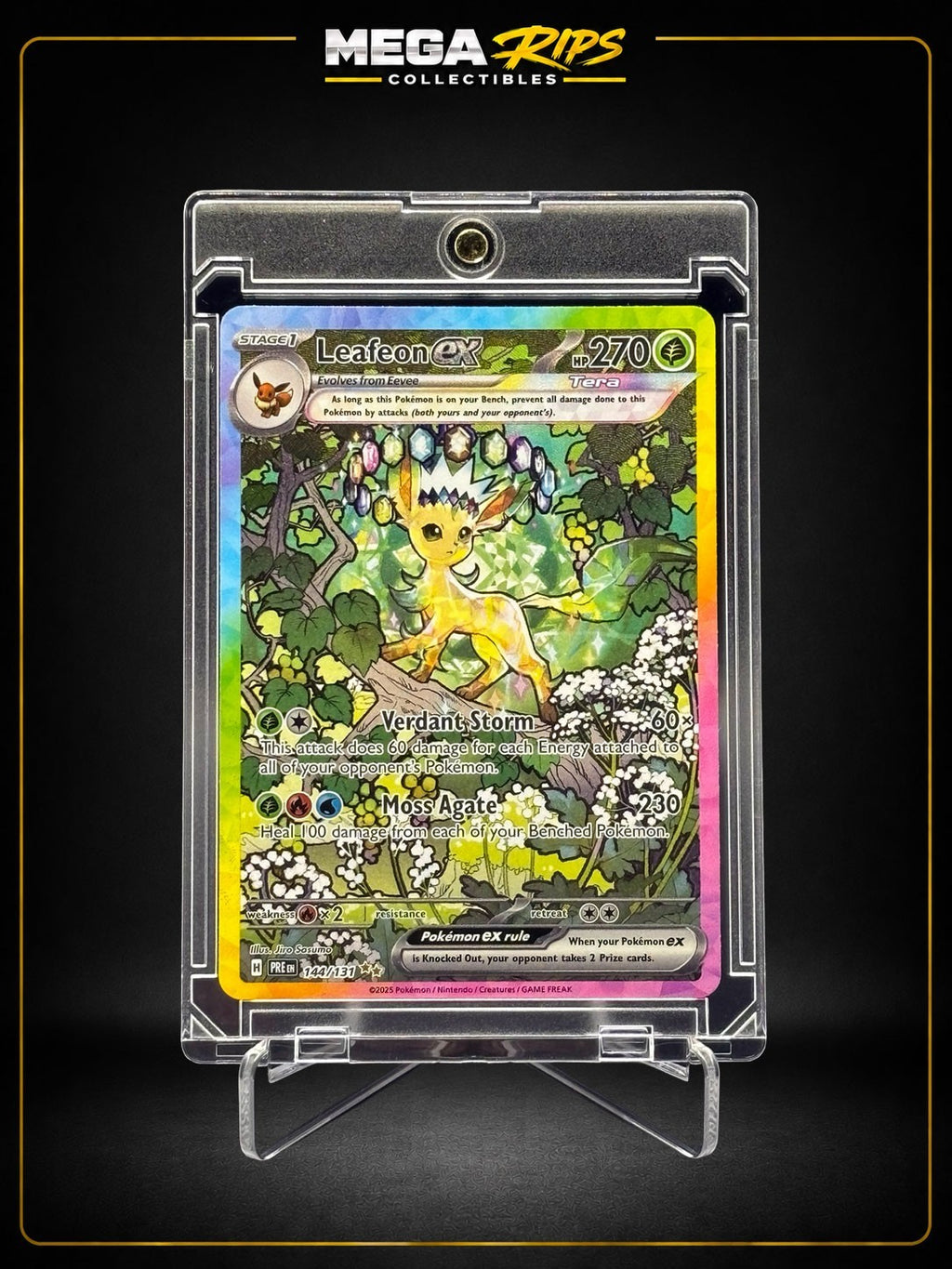 Pokémon Prismatic Evolutions Leafeon ex #144/131 Special Illustration Rare (SIR)