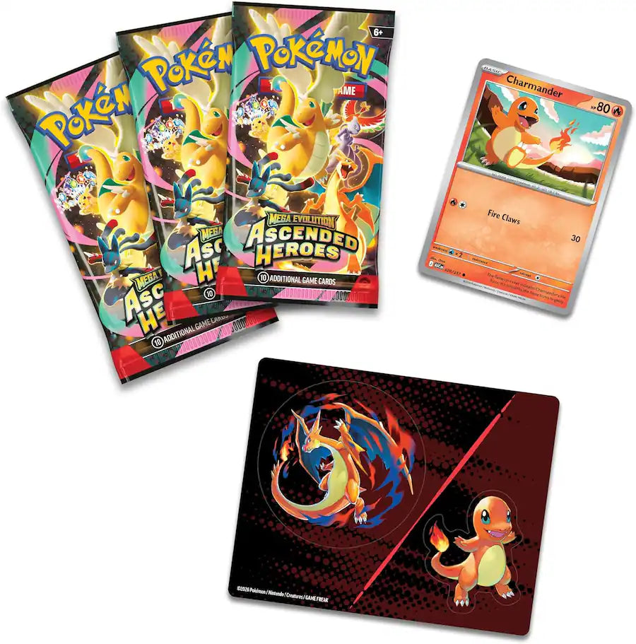 Pokémon Mega Evolution: Ascended Heroes Charmander Tech Sticker Collection (Factory Sealed)