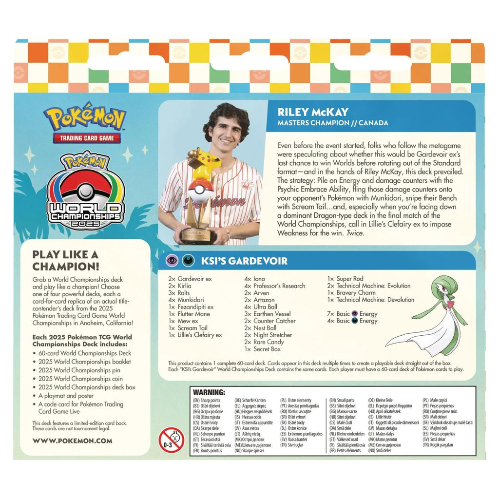 Pokémon TCG: 2025 World Championships Deck – Riley McKay "Flutter Devo Gardevoir" (Factory Sealed)