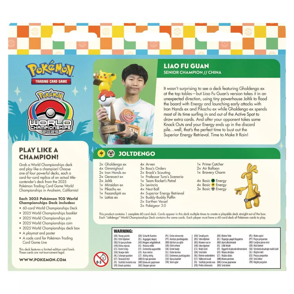 Pokémon TCG 2025 World Championships Deck Liao Fu Guan Gholdengo ex (Factory Sealed)