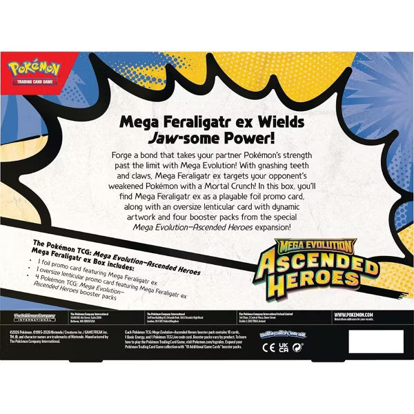 Pokemon TCG Ascended Heroes Mega Feraligatr ex Box (Factory Sealed)