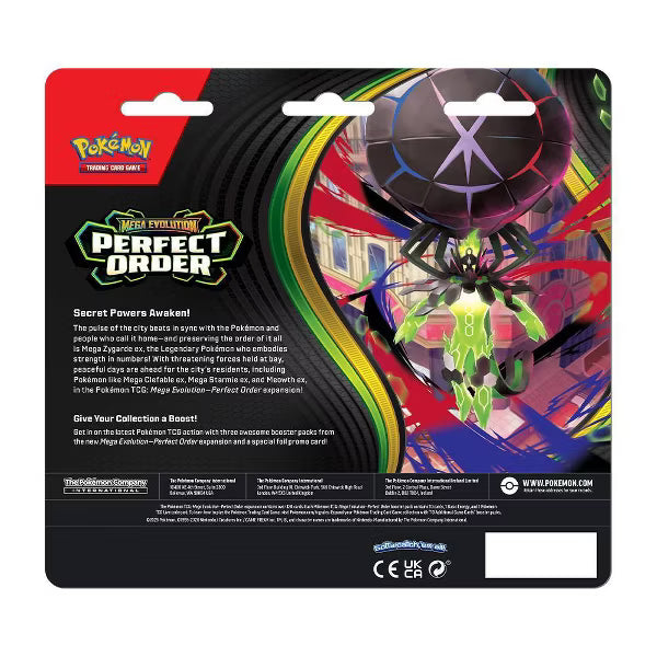Pokémon TCG: Mega Evolution—Perfect Order 3-Pack Blister (Factory Sealed)