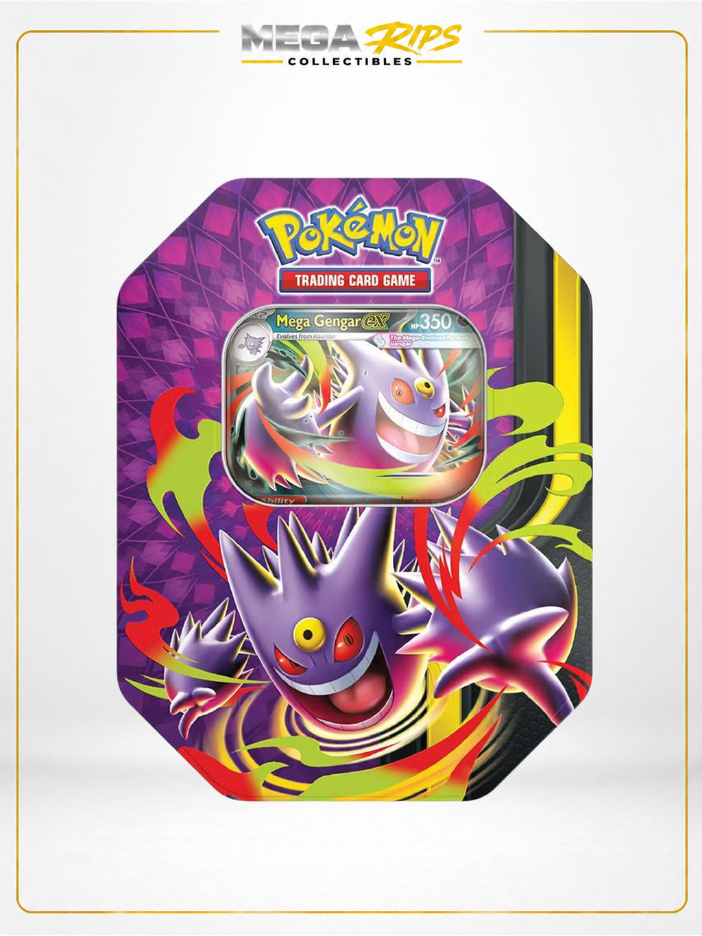 Pokémon TCG: Mega Moonlit Tin – Mega Gengar ex (Factory Sealed)