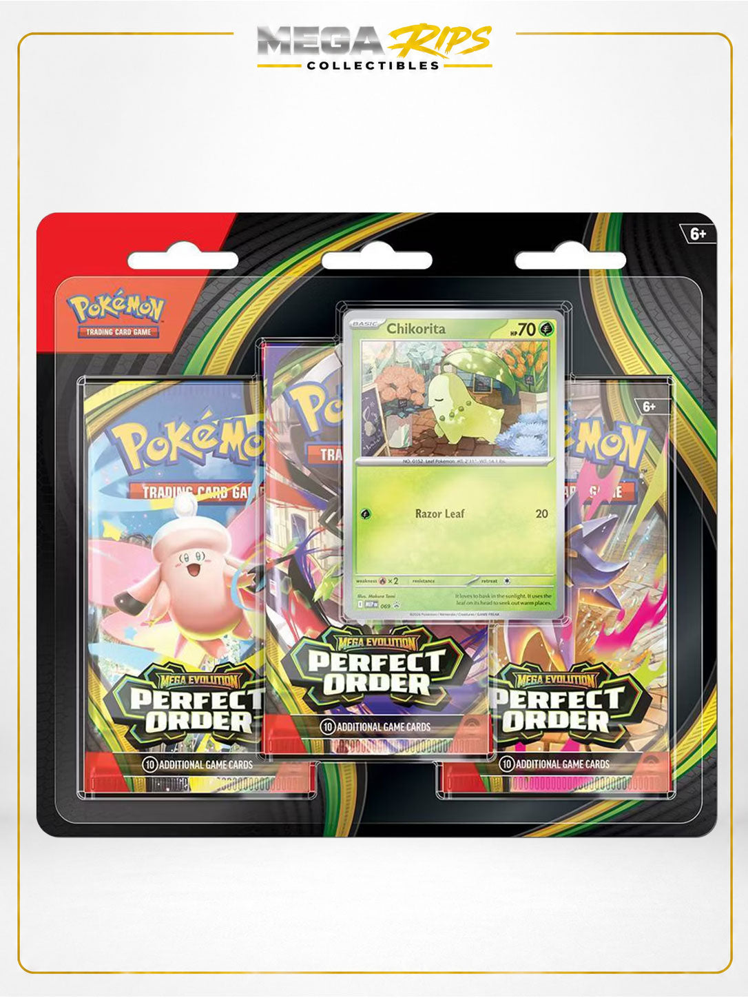 Pokémon TCG: Mega Evolution—Perfect Order 3-Pack Blister (Factory Sealed)