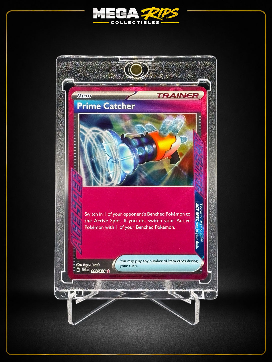 Prime Catcher 119/131 ACE SPEC Rare – Scarlet & Violet Prismatic Evolutions Pokémon Card