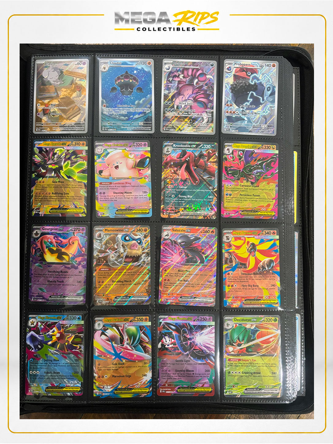 Mega Rips Curated Pokémon Binder Collection #002 – Sunburst Yellow Edition