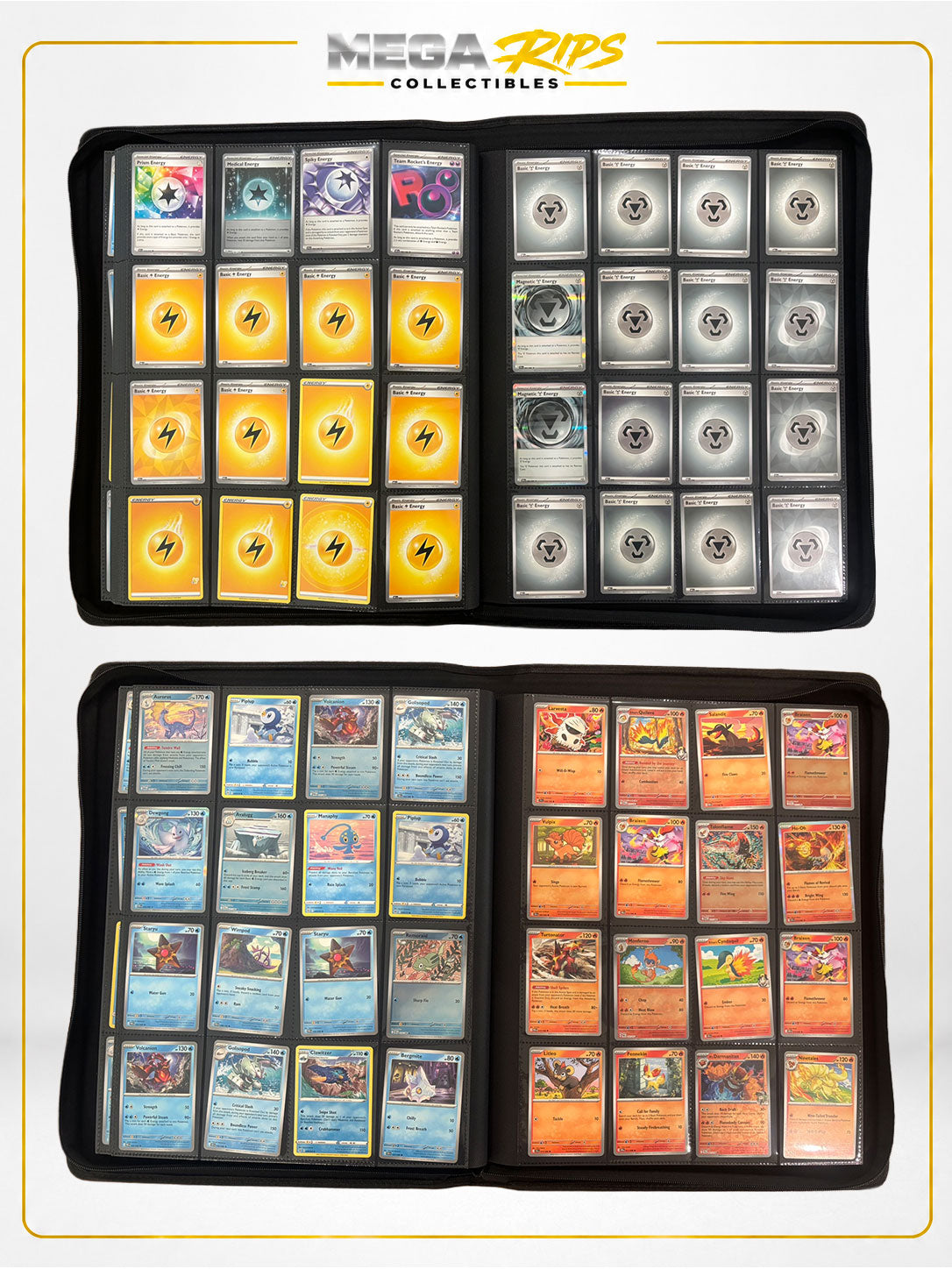 Mega Rips Curated Pokémon Binder Collection #002 – Sunburst Yellow Edition