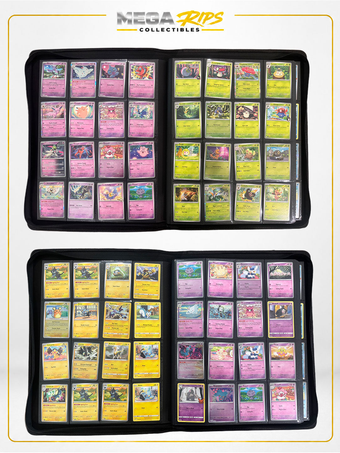 Mega Rips Curated Pokémon Binder Collection #002 – Sunburst Yellow Edition