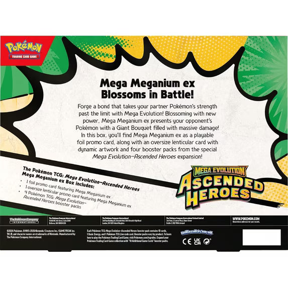 Pokémon TCG: Mega Evolution—Ascended Heroes Mega Meganium ex Box (Factory Sealed)